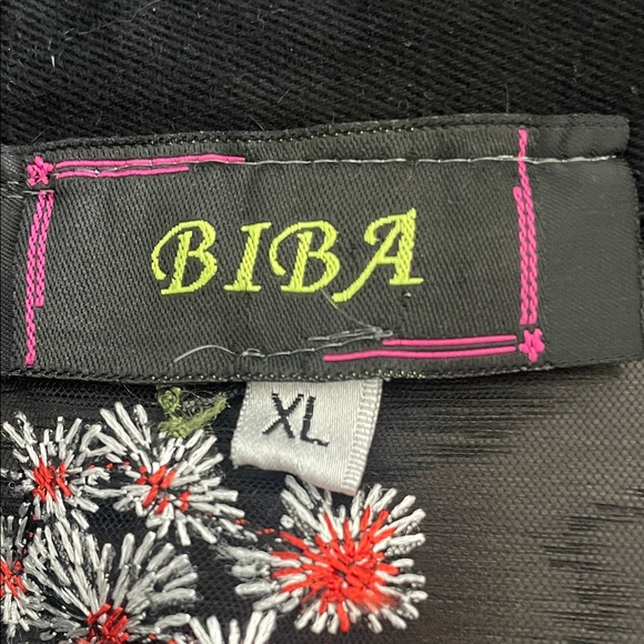 Biba Black Jean Jacket with Floral Embroidery - Picture 2 of 4